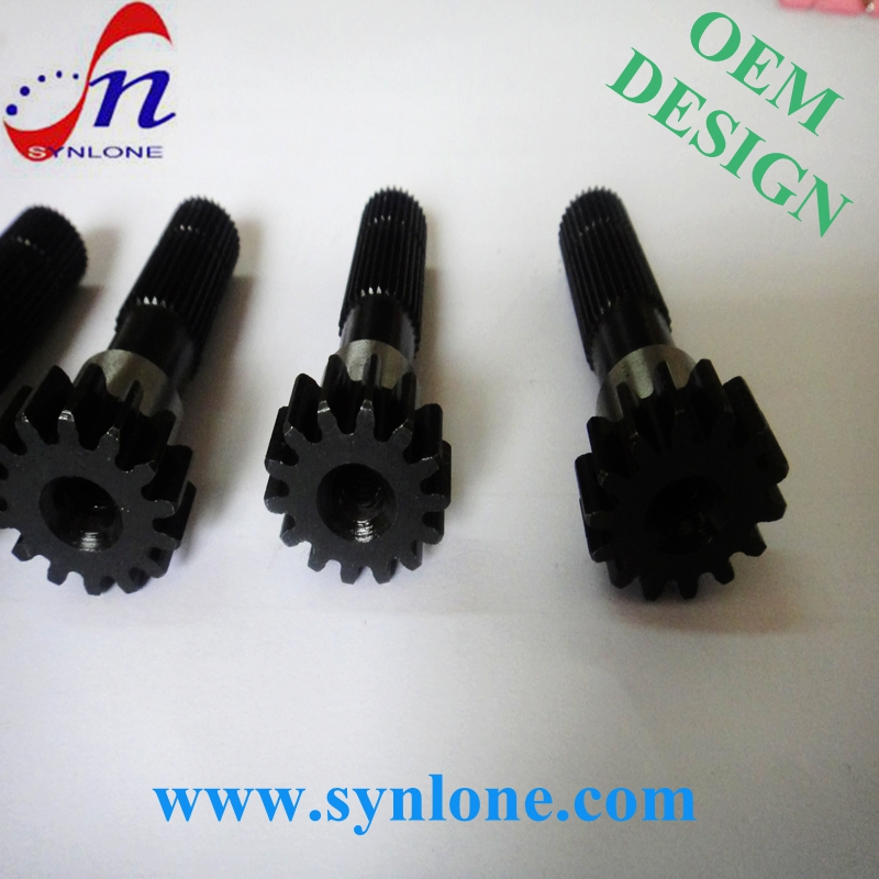 OEM Metal Forging /CNC Machining C45/A3 Spline Shaft/Worm Shaft/Gear Shaft-3