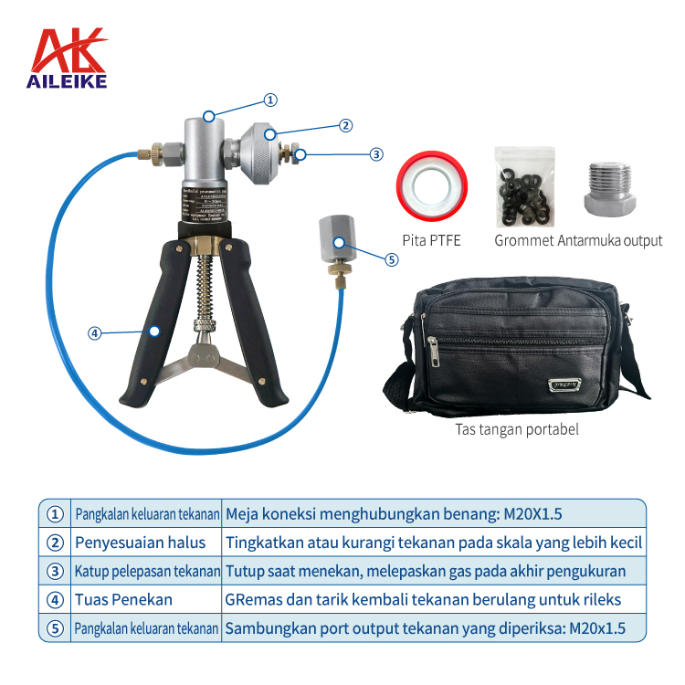 Aileike Alku502 Pompa Kalibrasi Tekanan Portabel Untuk Pemisahan Minyak Dan Air, Alat Ukur Pemisahan Dan Isolasi Minyak-Air-10
