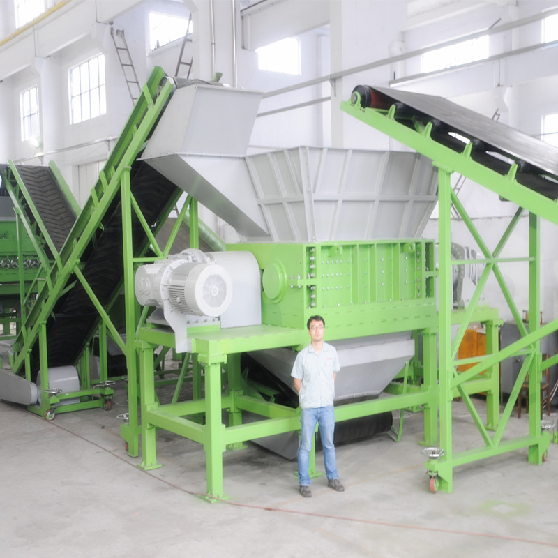 Rubber Cutter Shredder Powder Waste Tyre Shredding Machinery Recycling Tire Machine-6