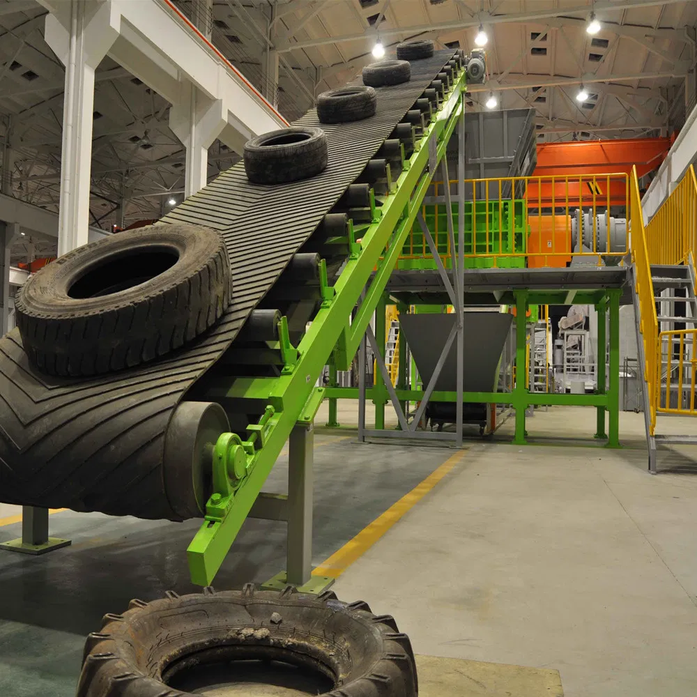 Rubber Cutter Shredder Powder Shredding Machinery Tyre Recycling Production Line-10