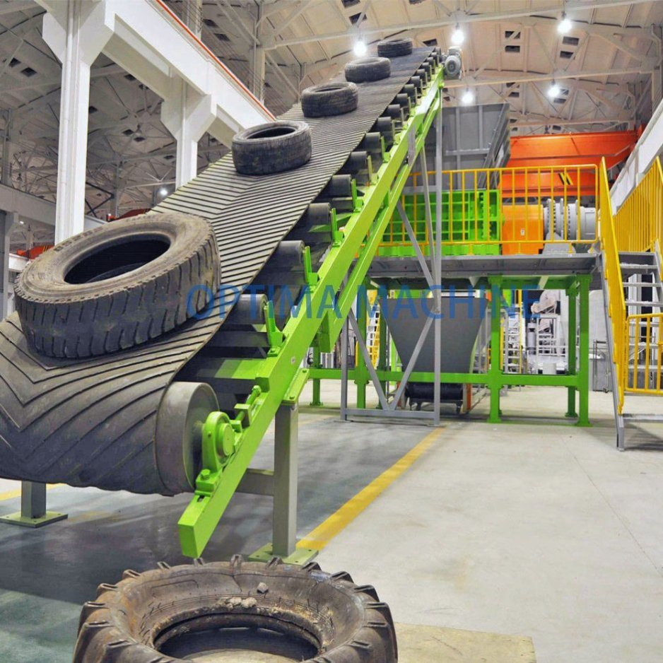 Rubber Cutter Shredder Powder Shredding Machinery Tyre Recycling Production Line-11