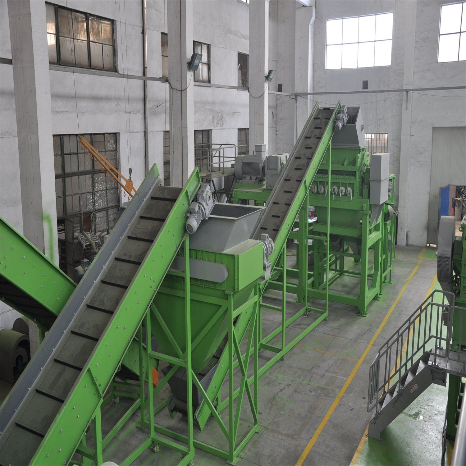 Tdf Plant Rubber Shredder Shredding Waste Tyre Cutter Machine Rubber Recycling Line