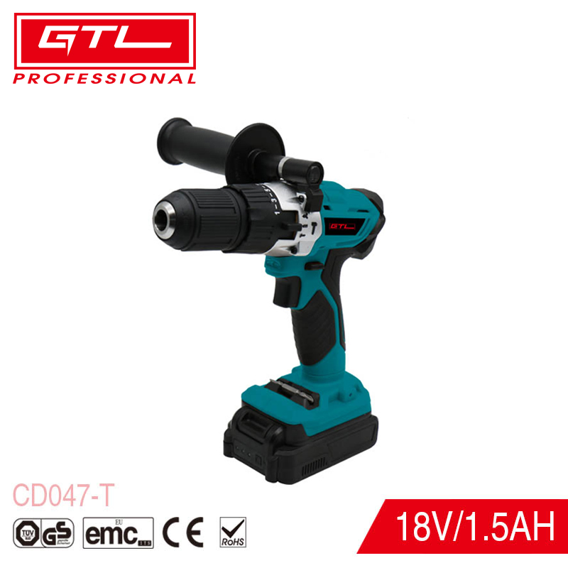 Quick Stop & Two Gear Speed Lithium Impact Electric Power Tools Cordless Drill with CE GS (CD047-T)-9