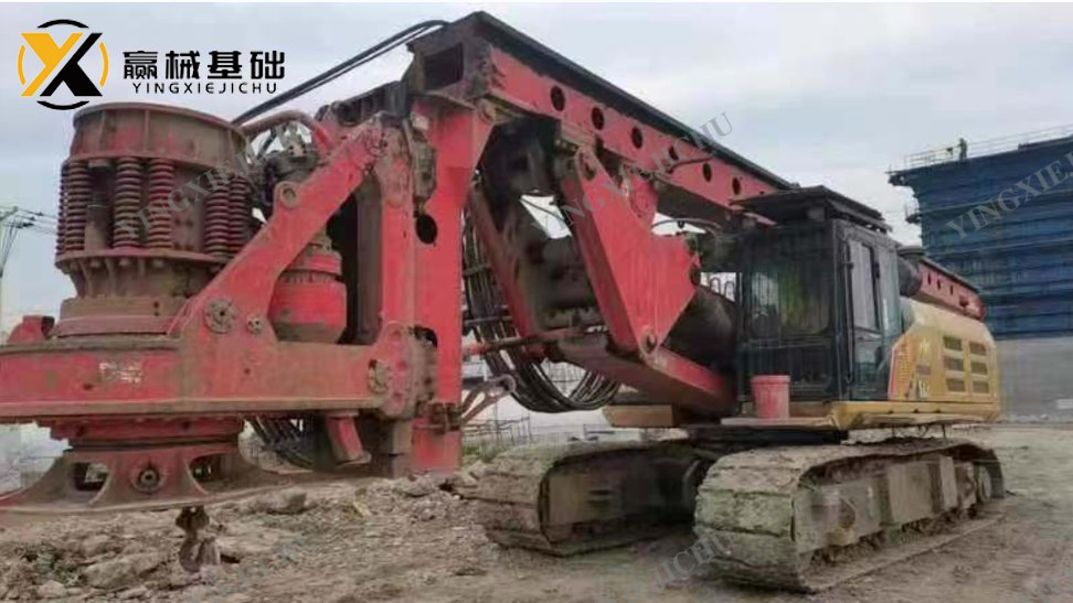 Sr445 Rotary Drilling Rig Engineering Machinery Pile Driverused-3