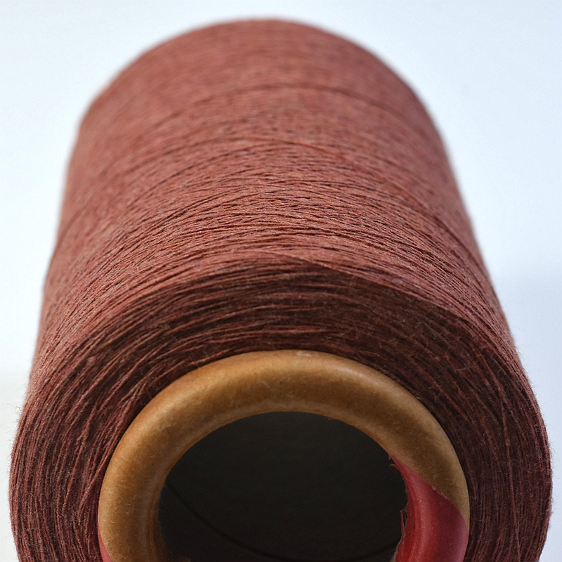 Fashionable Grs Certified Recycled Open End Cotton Polyester Yarn Ne1-Ne32 Rosso for Knitting and Weaving-2