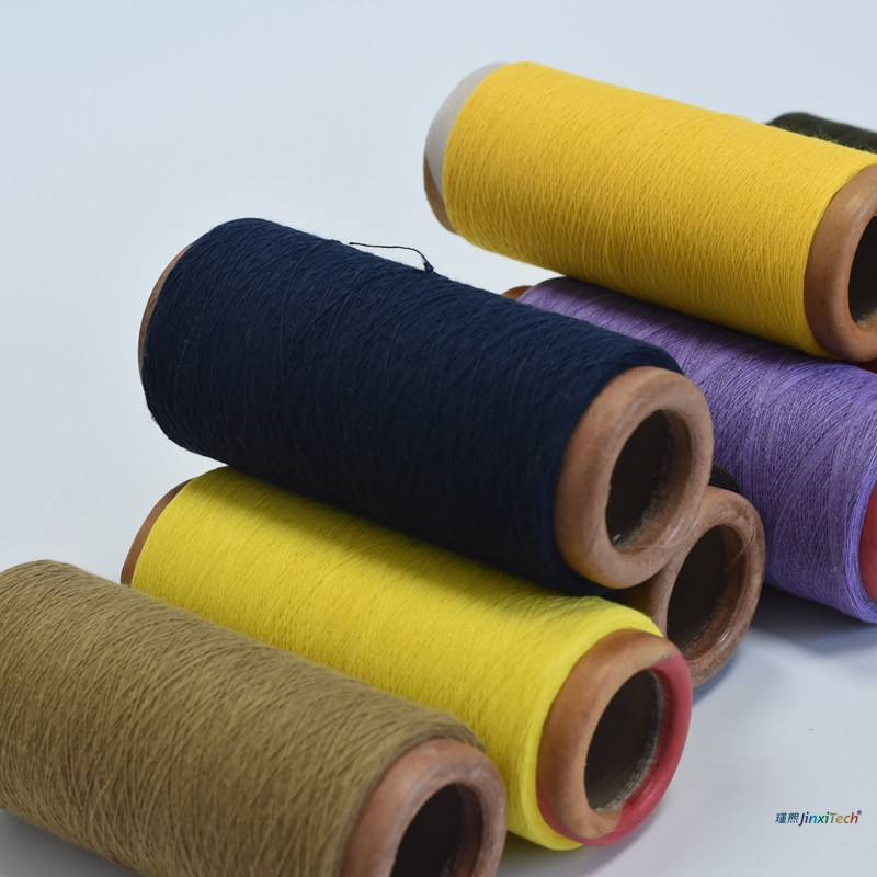 Fashionable Grs Certified Recycled Open End Cotton Polyester Yarn Ne1-Ne32 Rosso for Knitting and Weaving-18
