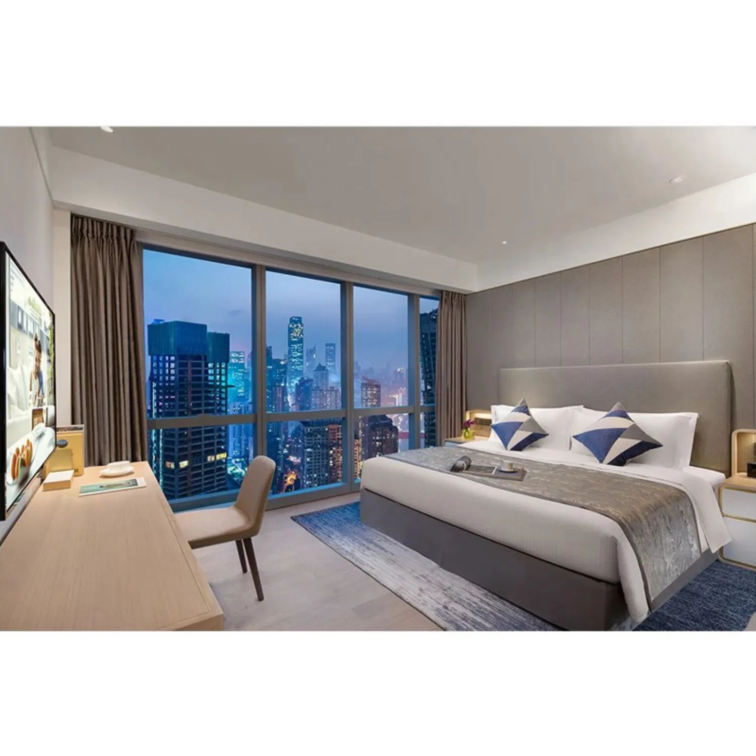 Bilido Casa Luxury Hotel Bedroom Wooden Furniture for Elegant Apartments and Villas Hotel Full Room Furniture Sets Project Hospitality-8