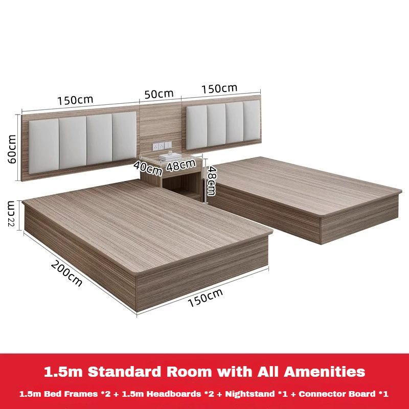 Bilido Casa Minimalist Budget Hotel Wooden Furniture Collection for Commercial Modern Bedroom Sets-5