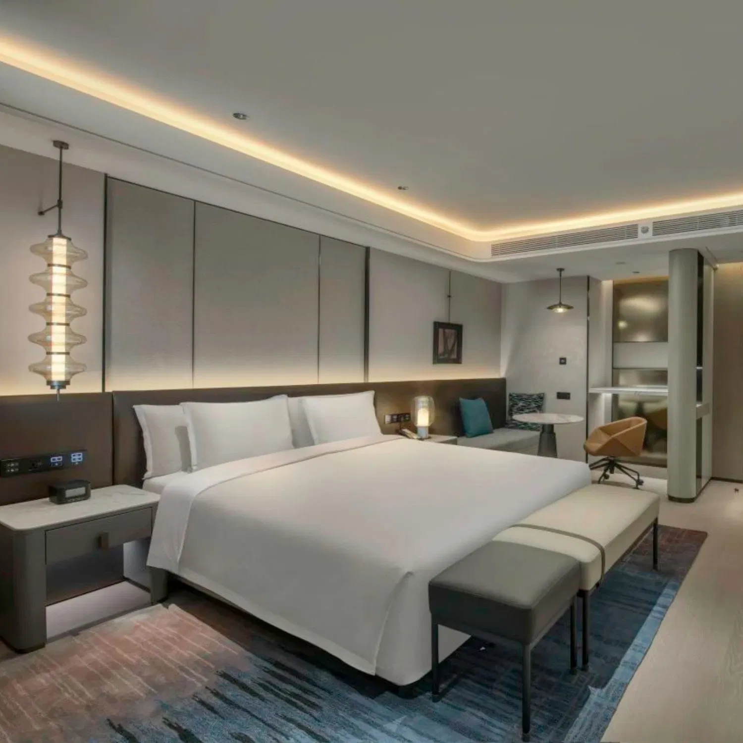 Bilido Casa Minimalist Budget Hotel Wooden Furniture Collection for Commercial Modern Bedroom Sets-12