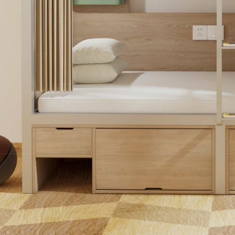 Bilido Casa Modern Full Guest Rooms Set Complete Casegoods, Bunk Bed & Wardrobes for Hospitality Projects One-Stop Customized Hotel Bedroom Wooden Furniture-15