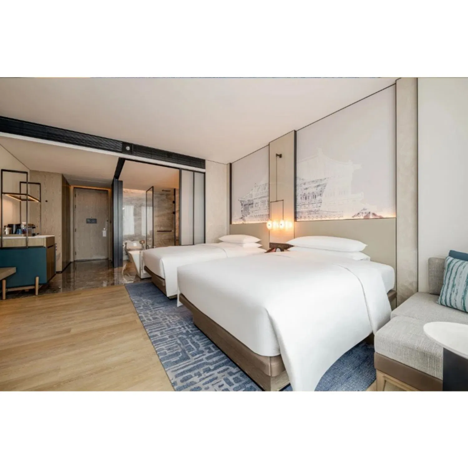Bilido Casa Bespoke Sizes Finishes & Layouts for Boutique Hospitality Villas & Resorts Full Guest Rooms Customized Modern Hotel Bedroom Furniture Sets-18