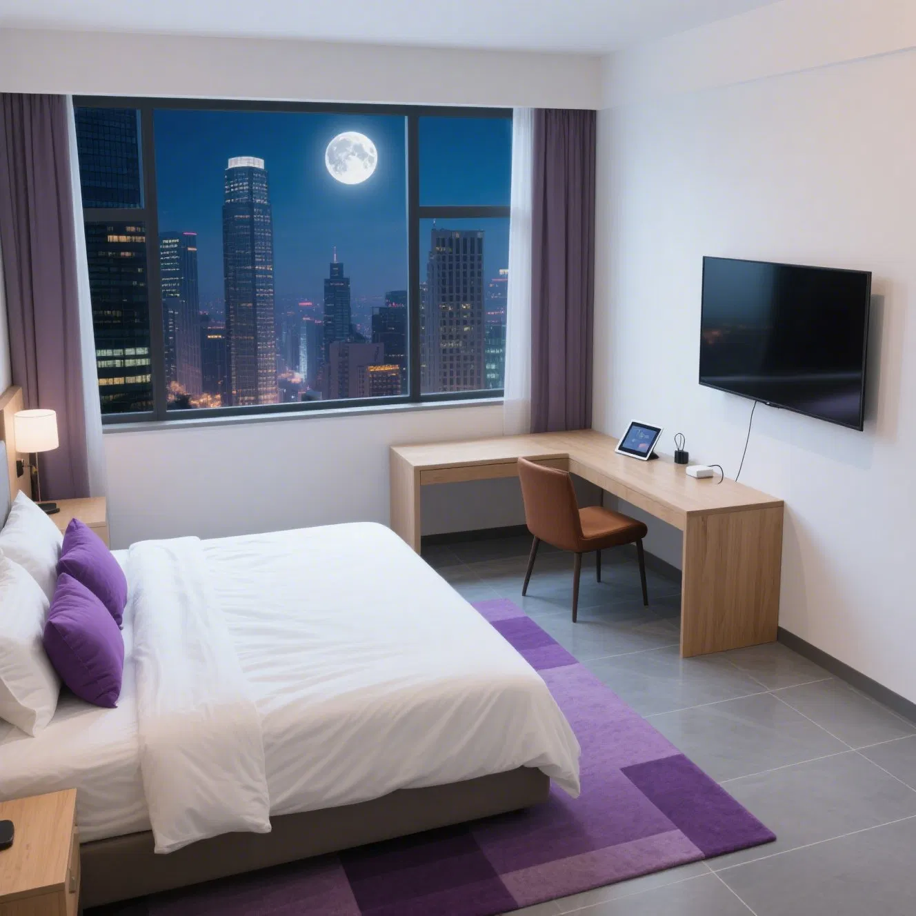 Bilido Casa Smart Bed Sets with USB Ports, LED Lighting & Modular Wardrobes Modern Custom Hotel Bedroom Furniture-3