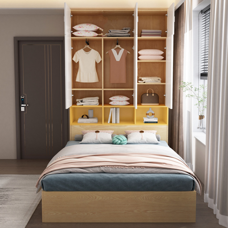 Bilido Casa Smart Bed Sets with USB Ports, LED Lighting & Modular Wardrobes Modern Custom Hotel Bedroom Furniture-7