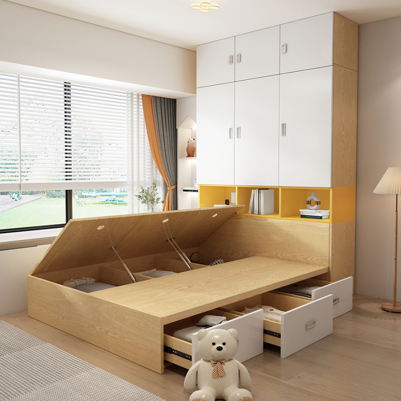 Bilido Casa Smart Bed Sets with USB Ports, LED Lighting & Modular Wardrobes Modern Custom Hotel Bedroom Furniture-8