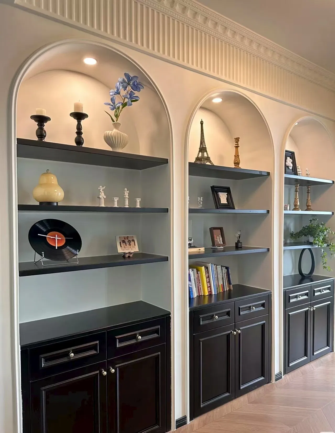 Wood/White Customized Living Room Wooden Furniture Storage Wholesale Wooden Library Solid Oak Bookcase-2