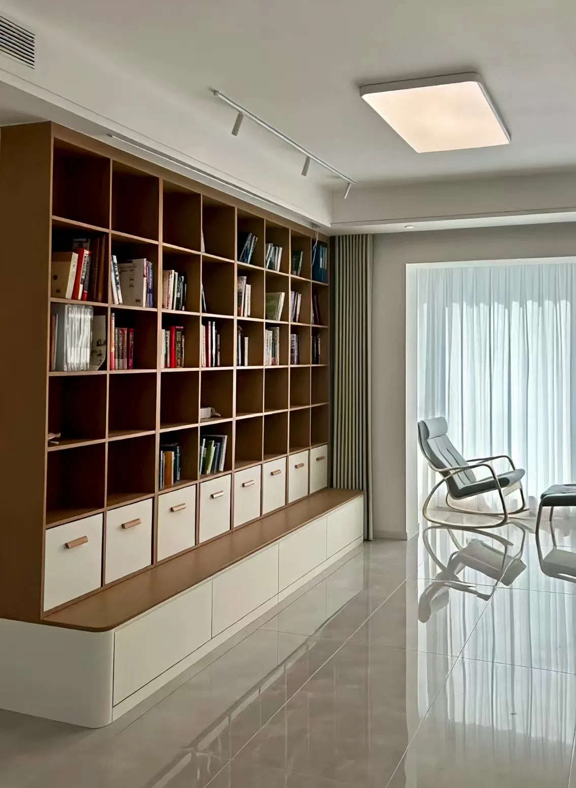 Customizable Large Wooden Bookcase for Living Room Office Bookcase Wall Shelving Bookcase-6