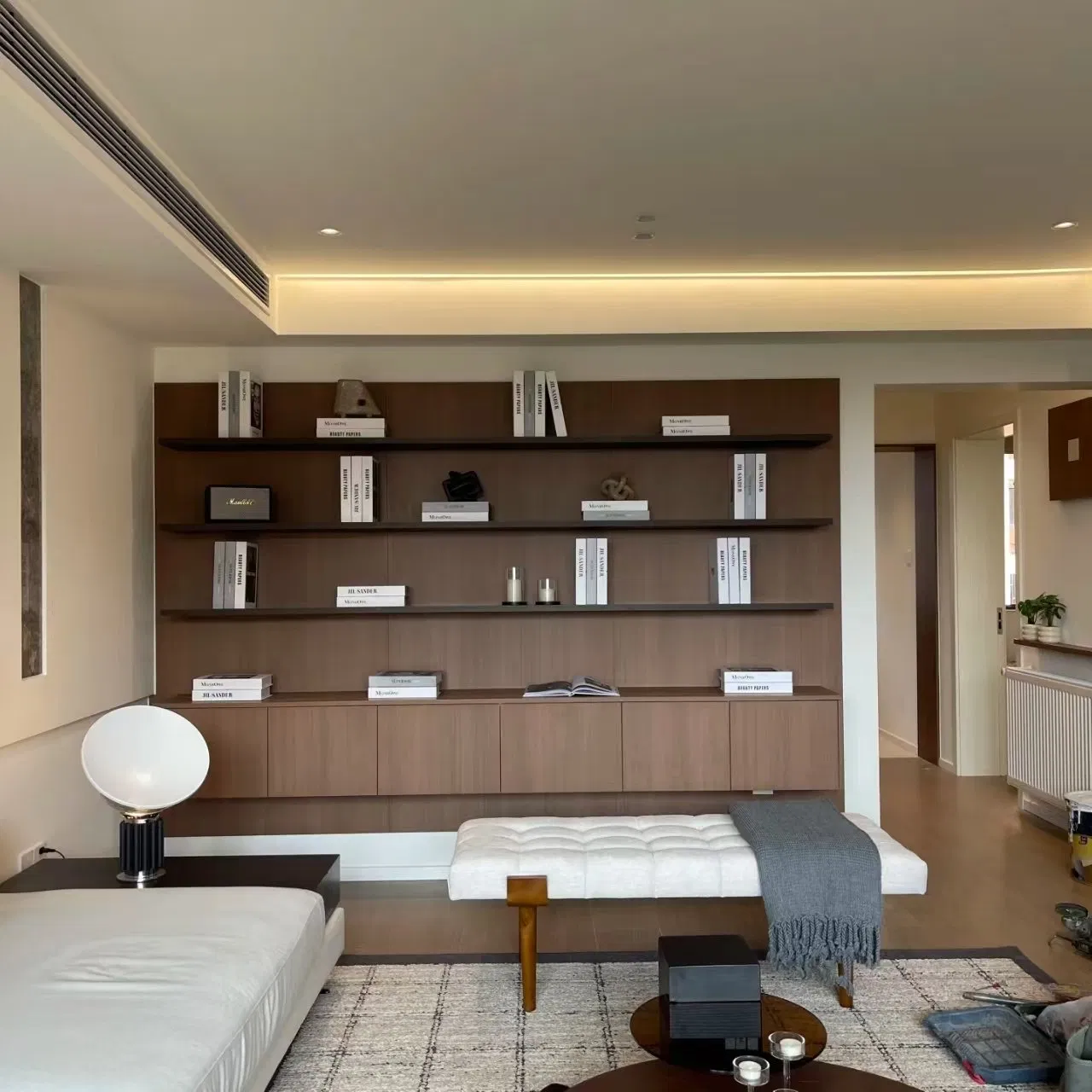 Customizable Large Wooden Bookcase for Living Room Office Bookcase Wall Shelving Bookcase-19
