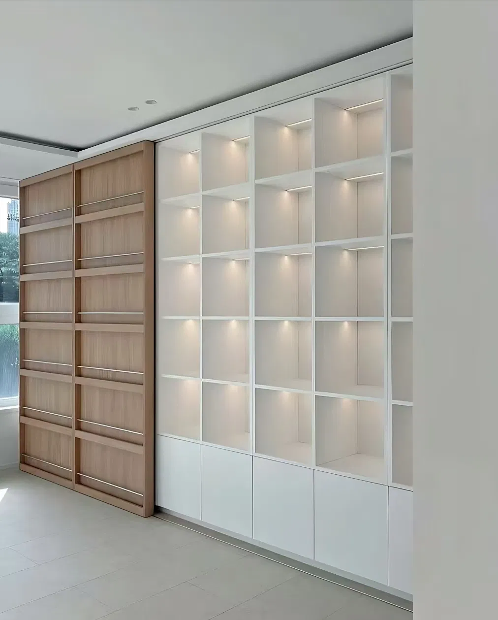 Modern Factory Direct Cross-Border Eco-Friendly and Stylish Multi-Purpose New Design Large-Capacity Office Filing Wood and Panel Bookcase-13