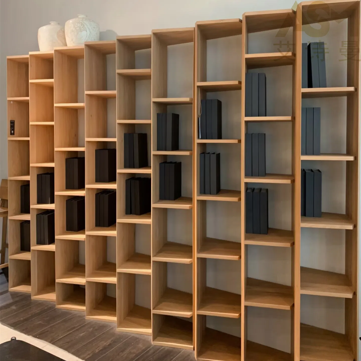 Modern Factory Direct Cross-Border Eco-Friendly and Stylish Multi-Purpose New Design Large-Capacity Office Filing Wood and Panel Bookcase-16