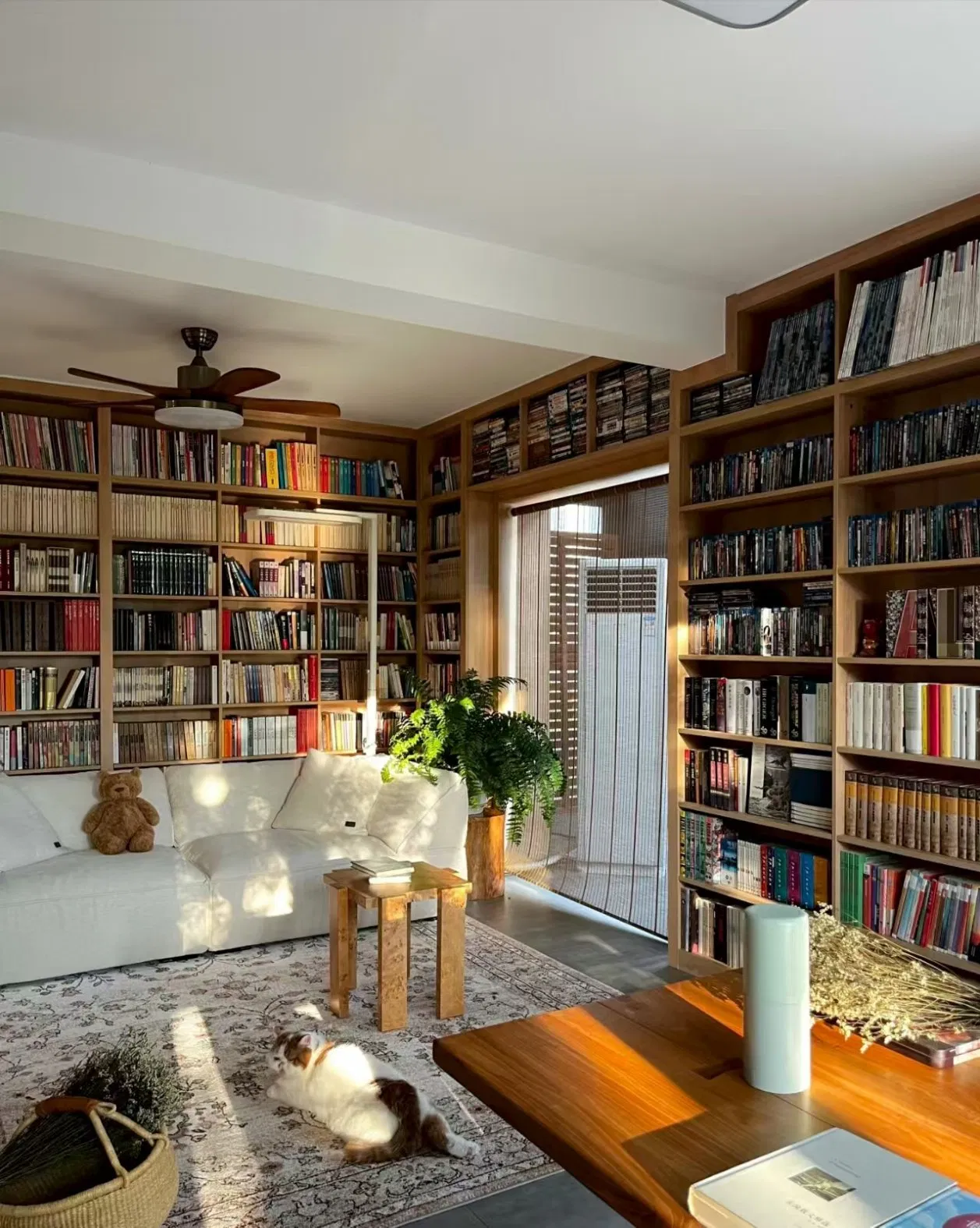 Composite Solid Wood Personalized Custom Living Room Furniture Wooden Office Wall Shelving Office Bookcase Partition-6